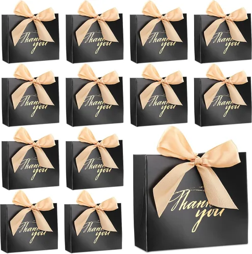 Wesiti Paquete de 80 bolsas pequeñas de regalo de agradecimiento, lazo de coqueta para fiesta, cajas de cinta de lazo para boda novia, 4.5 x 1.8 x