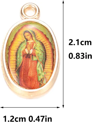 Miniatura 2 de 40 dijes clásicos de la Virgen María de Guadalupe para collares, pulseras y llaveros