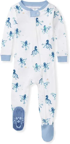 Miniatura 201 de Burt's Bees Baby - Pijama para bebés niñas de 100% algodón orgánico con cremallera frontal completa y pies cerrados antideslizantes