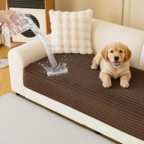 Miniatura 10 de MYSKY HOME Funda de sofá en forma de L, 100% impermeable para mascotas, fundas de sofá modular en forma de L, fundas de sofá antideslizantes