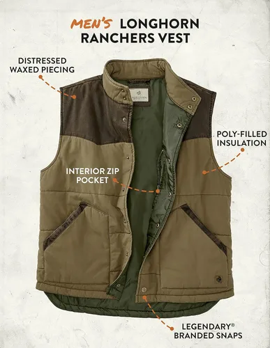 Miniatura 5 de Legendary Whitetails Chaleco Longhorn Ranchers para hombre
