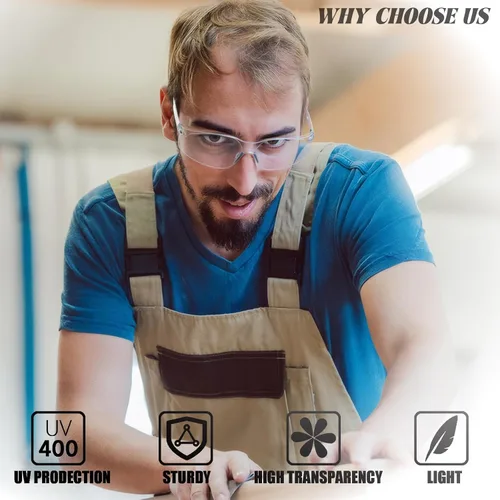 Miniatura 6 de MIUSKATL - Lentes de seguridad, ANSI Z87.1, resistentes a los arañazos, para hombres y mujeres, protección ocular a granel para trabajo