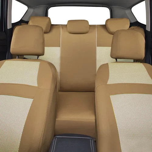Miniatura 5 de CAR PASS Juego de fundas de asiento completas, Funda de asiento de malla de aire 3D con esponja compuesta de 5 mm en el interior, compatible