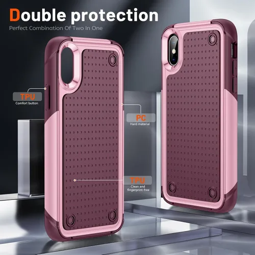 Miniatura 317 de Jeylly Funda para iPhone SE/Funda para iPhone 5S, Exterior de Plástico Duro que Absorbe Golpes + Interior de Silicona de Goma Defensor contra