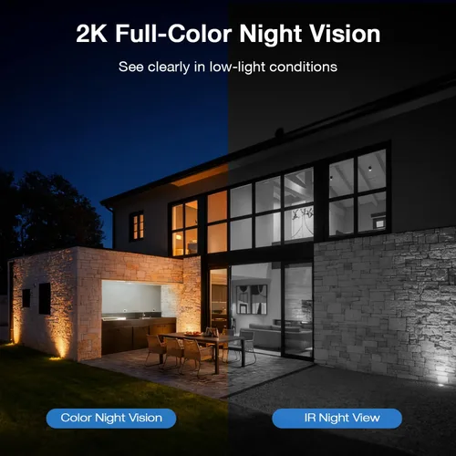 Miniatura 7 de TKENPRO Cámaras de seguridad solares inalámbricas para exteriores, Wi-Fi de 2.4 GHz, grabación continua 24/7, seguimiento automático humano, cámara