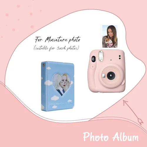 Miniatura 5 de Mini álbum de fotos de 3 pulgadas para cámara Fujifilm Instax, carpeta de tarjetas fotográficas Kpop, libro con soporte para tarjetas de visita, 40