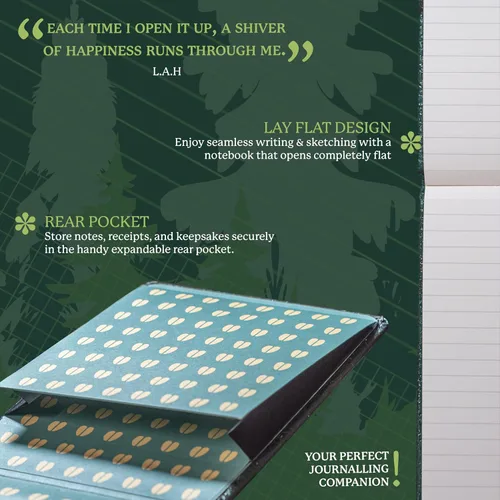 Miniatura 4 de Dingbats* - Cuaderno Wildlife Squared Reporter A6 - Diario de bolsillo con tapa dura de cuero sintético PU para trabajo, viaje - Bolsillo, cierre