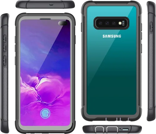 Miniatura 8 de Funda para Samsung Galaxy S10 Plus, protector de pantalla integrado con orificio para huella dactilar, protección de cuerpo completo, carga