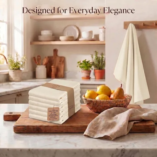 Miniatura 189 de Urban Villa Toallas de cocina 100% algodón para cocina (juego de 6) 20"x30" toallas de cocina altamente absorbentes, juego de ropa de cocina