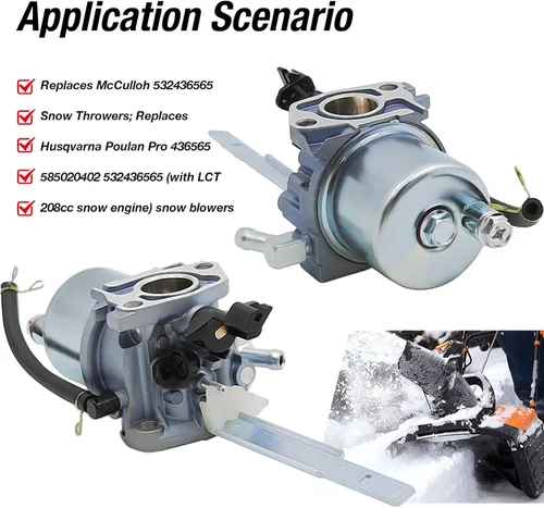 Miniatura 6 de SYOWADA 587154101 repuesto de carburador para soplador de nieve Ariens 920021 920313 920314 21'', 22'', 24'', 28'', 585020402 repuesto de carburador
