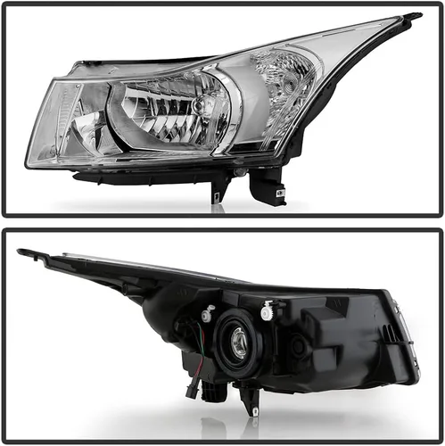Miniatura 2 de ACANII - Para Chevy Cruze 2011, 2012, 2013, 2014, 2015, faros delanteros cromados, faros delanteros delanteros delanteros y lado del pasajero