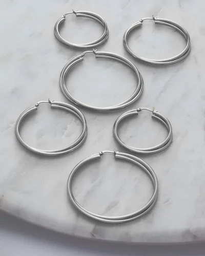 Miniatura 11 de Milla Crossover Twisted Hoop Earrings for Women – Hypoallergenic Silver or Gold Statement Hoops – Lightweight & Easy to Wear