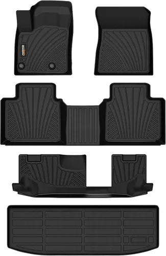 Miniatura 10 de Alfombrillas de TPE para Toyota Highlander 2014-2019 7 y 8 asientos, protección para todo tipo de clima, forros de piso de automóvil resistentes