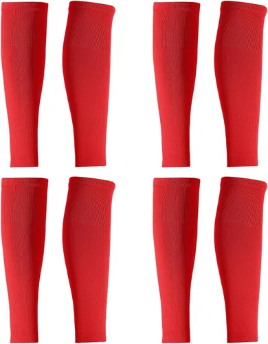 4 Pairs Leg Sleeves to Accompany Grip Socks Calf Compression for Soccer, Football, Basketball, Match Your Team Kit