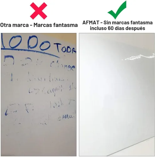 Miniatura 4 de AFMAT Adhesivo de Pizarra Blanca para Pared, 1.44x11 pies Papel Tapiz de Pizarra Blanca Despegar y Pegar, A Prueba de Manchas y Súper Adhesivo