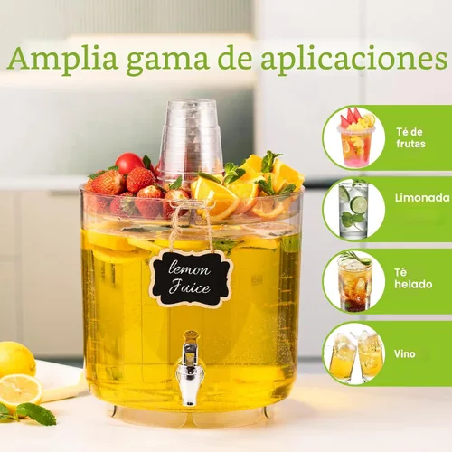 Miniatura 6 de Dispensador de bebidas de 2 galones para fiestas, dispensador de bebidas sin BPA con grifo sin goteo, dispensadores de jugo con soporte, dispensador