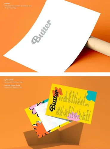 Miniatura 4 de Music & New WEVERSE PREORDER BTS Butter AlbumExtra Photocards Set CreamPeaches ver. SET