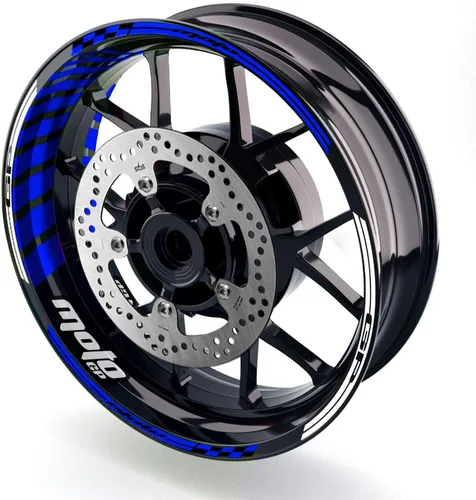 Miniatura 13 de MC MOTOPARTS Adhesivos para llanta de rueda 17 pulgadas Cinta adhesiva AA01 Compatible con GSX1300R GSXR1000 GSXR600 (Azul Aqua)