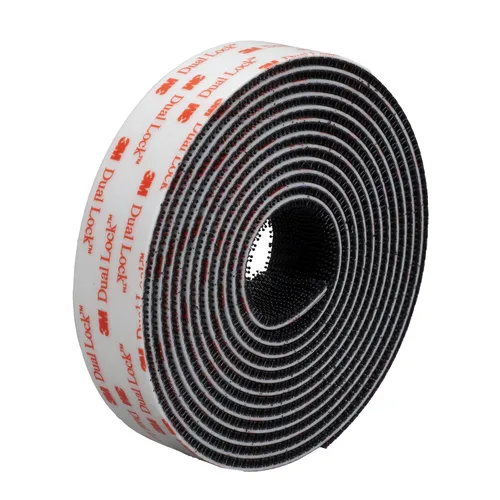 3M Sujetadores de Doble Cierre Recerrable para Uso Industrial Pesado Negro TB3550 1" x 10 pies Tira Acoplada Uso Interior/Exterior Excelente para