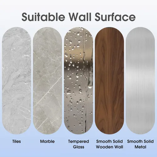 Miniatura 2 de Danpoo Ganchos autoadhesivos resistentes, ganchos de pared sin taladrar para baño, color negro, paquete de 3