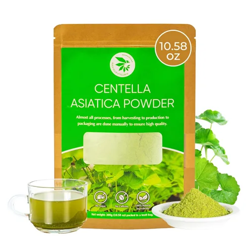 Centella Asiatica Powder (Gotu Kola) - 10.58 onzas, té de hierbas para refrescar y refrescar, apoya la piel y el bienestar, liofilizado y finamente