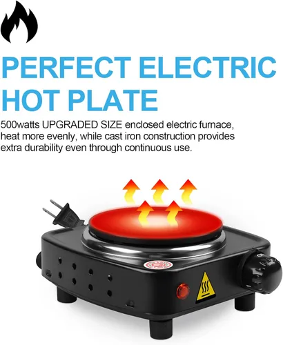 Miniatura 3 de DINGPAI Placa Caliente para Fabricación de Velas, Placa Caliente Eléctrica de Color Negro para Derretir Cera, Chocolate, Caramelo y Más