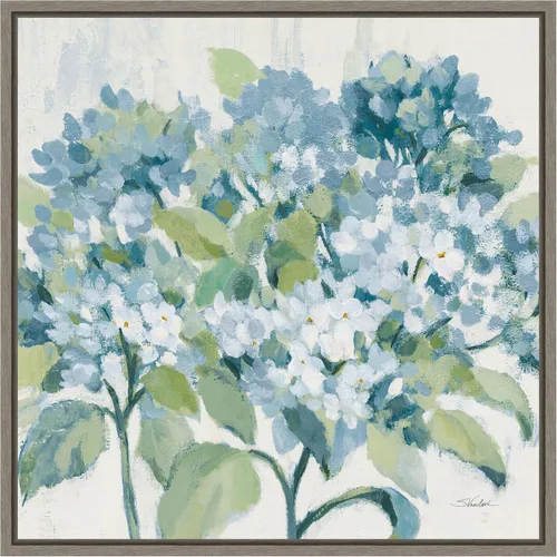 Miniatura 16 de Amanti Art Silvia Vassileva - Lienzo enmarcado para pared, 30 x 30 pulgadas, diseño romántico de hortensias azules, lienzo enmarcado para pared