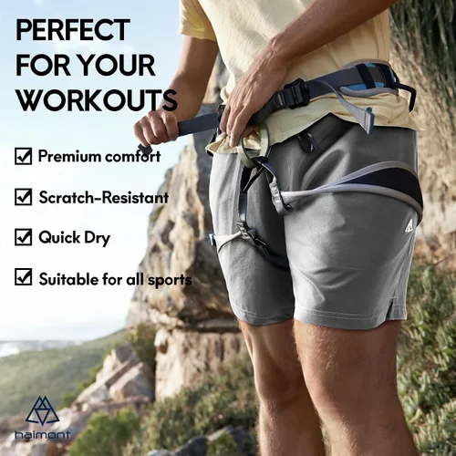 Miniatura 6 de Haimont Pantalones cortos de nailon de secado rápido para hombre con bolsillos con cremallera, ligeros, resistentes al agua, para exteriores