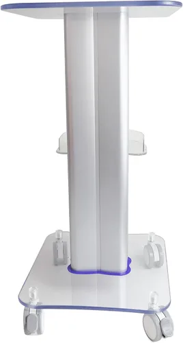 Miniatura 5 de Carrito de salón de belleza, carrito rodante de acrílico con bandeja adicional, capacidad de 135 libras, almacenamiento de spa para instrumentos