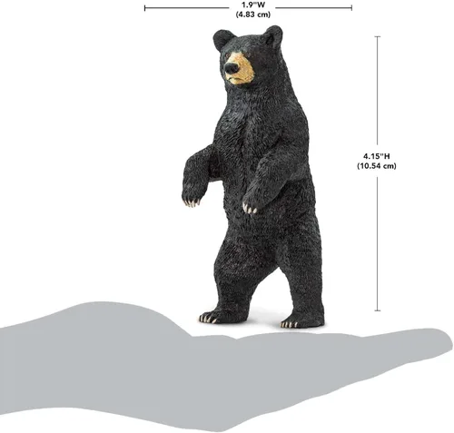 Miniatura 3 de Safari Ltd. Figura de oso negro de pie, figura realista de 4 pulgadas, juguete educativo para niños, niñas y niños a partir de 3 años