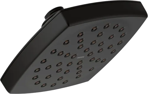 Moen S6365BL Voss - Cabezal de ducha de lluvia de una sola función de 6 pulgadas con tecnología de inmersión, negro mate