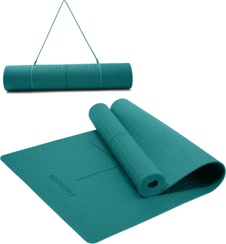 Miniatura 9 de Ewedoos Esterilla de Yoga Ecológica con Marcas de Alineación, Esterilla de Yoga TPE Antideslizante para Yoga Caliente, Gruesa 1/4'', Superficies