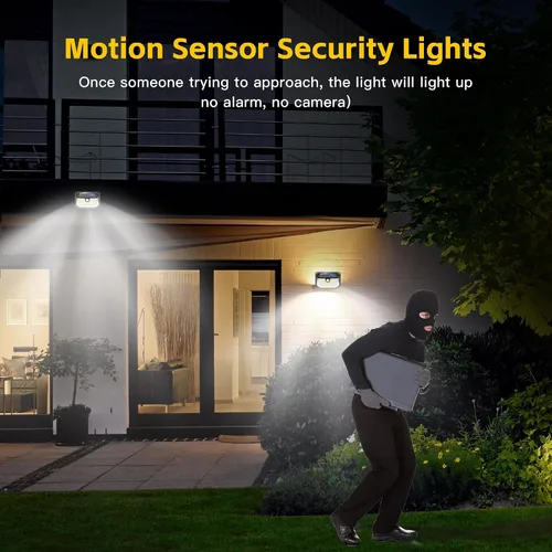 Miniatura 6 de Luces solares con sensor de movimiento para exteriores, 178 LED impermeables IP65, luz de seguridad montada en la pared con 3 modos, gran angular