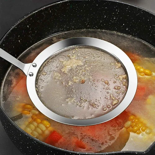 Miniatura 3 de MyLifeUNIT Espumador japonés para ollas calientes, malla de acero inoxidable, colador de alimentos de espuma y grasa, cuchara de pesca de 2.16 x