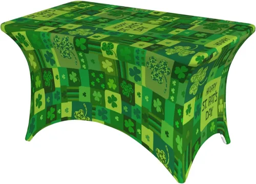 Miniatura 38 de Mantel rectangular ajustable de elastano elástico con estrellas patrióticas americanas de 4 pies, protector de mesa para fiestas, eventos