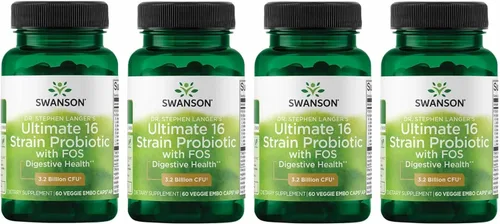 Miniatura 10 de Swanson Dr. Stephen Langer's Probiótico de 16 cepas con FOS prebiótico para adultos conscientes de la salud intestinal con 3.2 mil millones de UFC