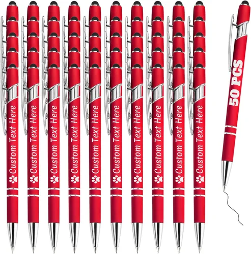 Miniatura 13 de Bolígrafos personalizados con grabado de nombre personalizado, bolígrafos de punta de lápiz con punta de lápiz personalizada, bolígrafos de Azul