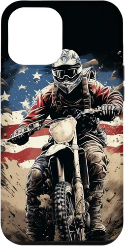 Miniatura 26 de Dirt Bike American Flag Motocross Enduro Biker 4th of July Case for iPhone 17