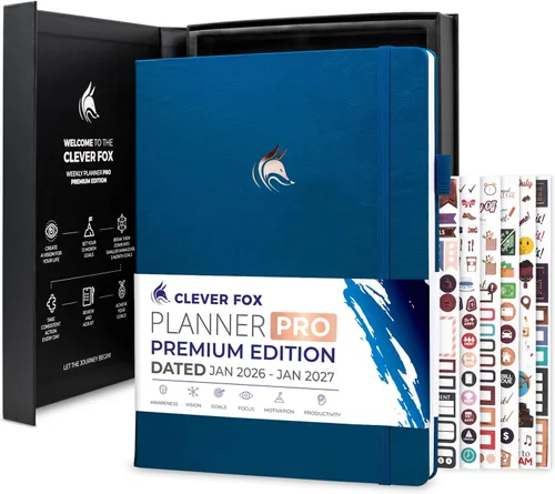 Miniatura 9 de Clever Fox Planner PRO Premium de enero de 2026 a enero de 2027 - Lujoso organizador semanal, mensual y presupuestario para productividad y alcanzar