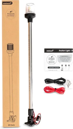 Miniatura 4 de EVERBEAM Luz de anclaje ajustable de acero inoxidable P800 para barcos de pesca y embarcaciones marítimas - Proporciona visibilidad de 360 grados