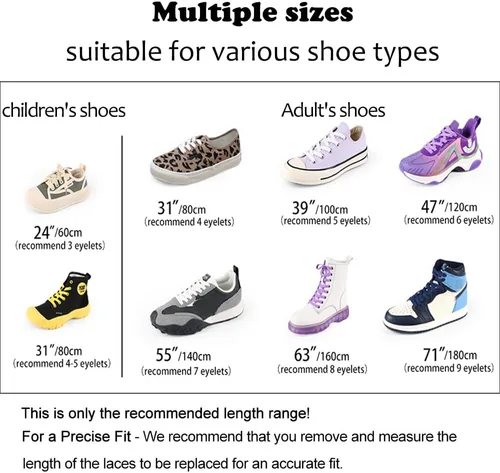 Miniatura 4 de ZHENTOR 3 pares de cordones planos para zapatos deportivos, cordones para tenis, zapatos atléticos para correr, botas