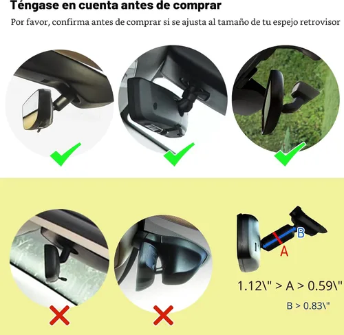 Miniatura 7 de Quyee Soporte para Teléfono de Coche, Soporte para Teléfono de Espejo Retrovisor - Montaje de Aleación de Aluminio con Ajuste Multi-Ángulo Giratorio