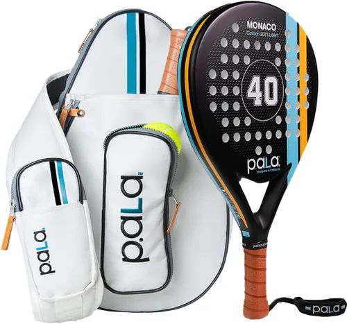 Miniatura 17 de Juego de raquetas de pádel con bolsa, incluye raqueta de pádel de alto rendimiento y bolsa elegante, ideal para principiantes y jugadores avanzados