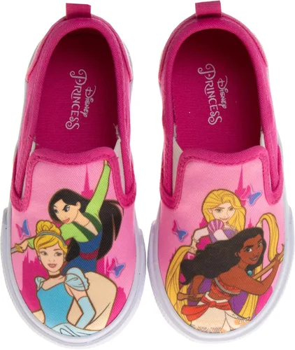 Disney Zapatos de casa de muñecas de Minnie Mouse Gabys de princesa Frozen para niñas y niños pequeños, mocasines de carácter, tenis casuales de lona