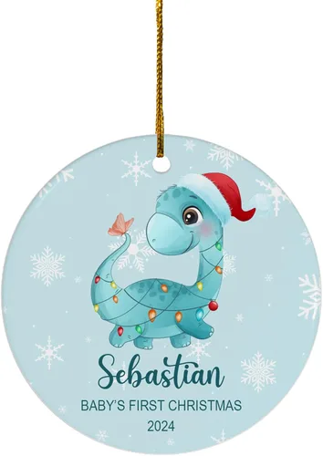 Miniatura 14 de FLOCHIL Adorno personalizado para la primera Navidad del bebé 2024 para niña, adorno personalizado de primera Navidad para bebés 2024 con nombre