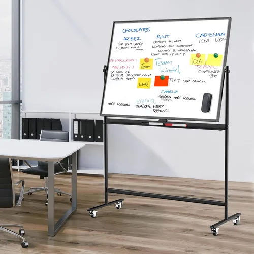Miniatura 2 de olling Pizarra Blanca con Altura Ajustable, Mifuro 48 x 36 Pulgadas Pizarra Grande Portátil de Borrado en Seco con Soporte y Ruedas para Oficina