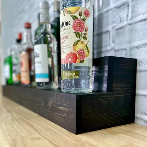 Miniatura 7 de Estante de exhibición de botellas de licor de 2 niveles, capacidad para 26 botellas, organizadores de bar para vino y whisky, soporte para botellas