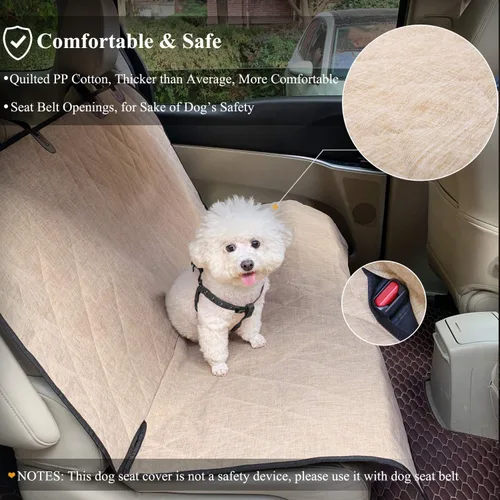 Miniatura 5 de Vivaglory - Fundas de asiento de automóvil para perro, con diseño sin falda, acolchado y duradero, 600 denier, Oxford, 4 capas protectores de coche