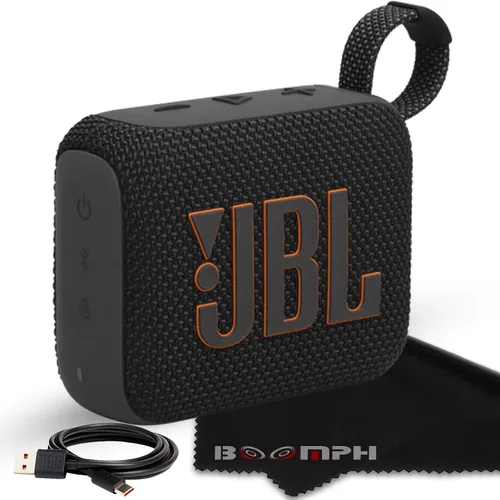 JBL Go 4 - Altavoz inalámbrico Bluetooth portátil, IP67 impermeable y resistente al polvo, batería incorporada, color negro, solución integral de