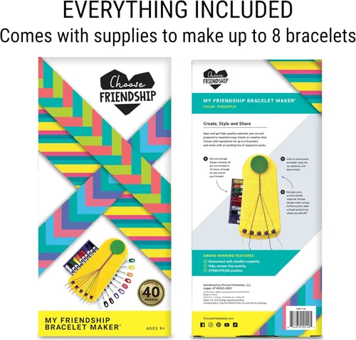 Miniatura 3 de Choose Friendship, kit para hacer pulseras de la amistad, kit de joyas para niñas, kit de manualidades, edición de viaje Piña